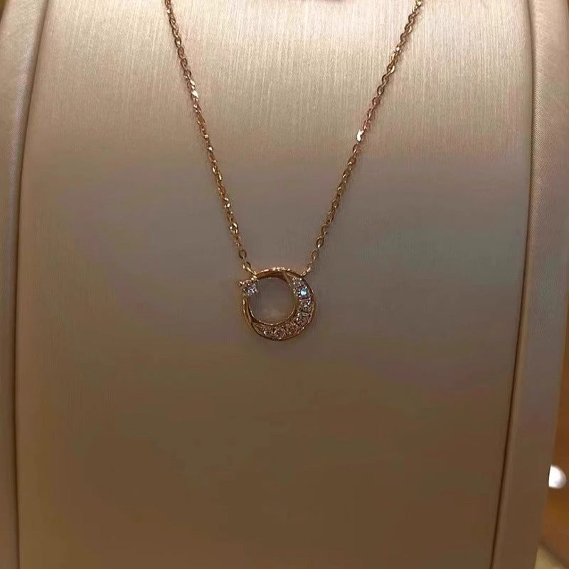 Sun Moon Star Necklace Women's Exquisite Stainless Steel