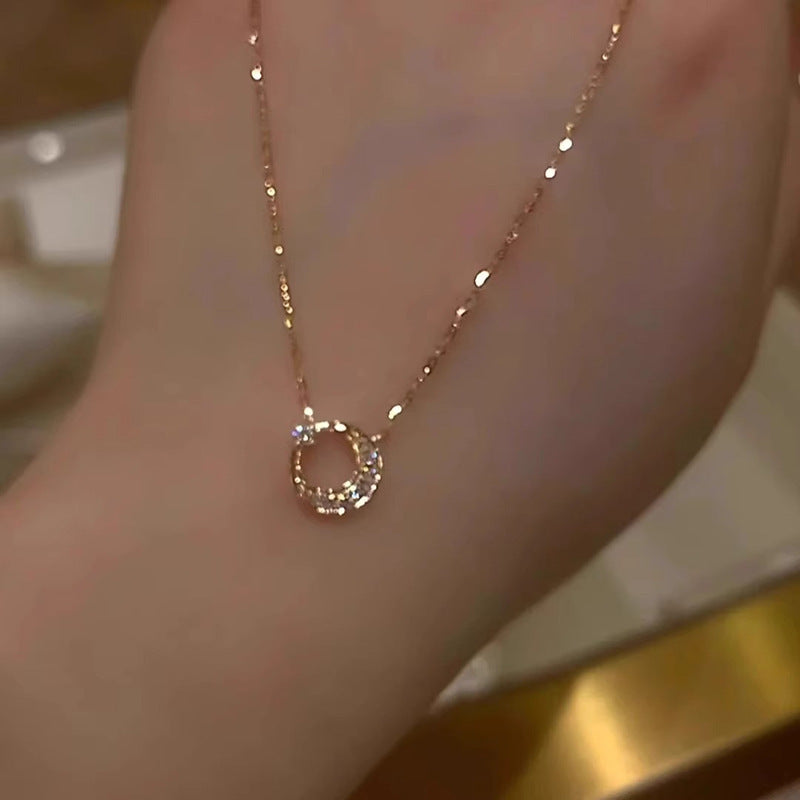 Sun Moon Star Necklace Women's Exquisite Stainless Steel