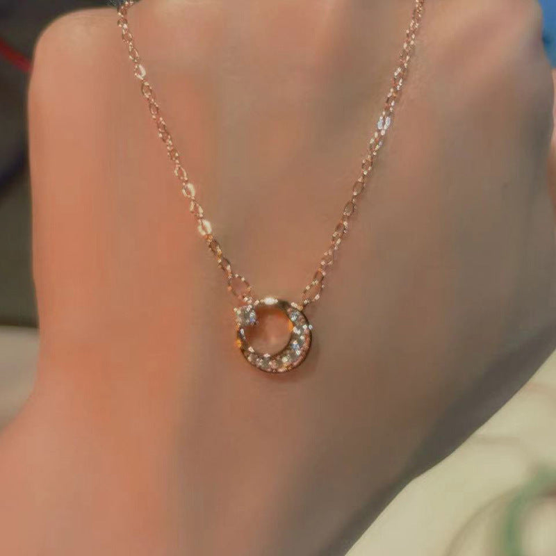 Sun Moon Star Necklace Women's Exquisite Stainless Steel